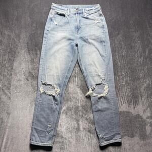 American Eagle Outfitters‎ Jeans Womens 4 Blue High Rise Mom Distressed Denim